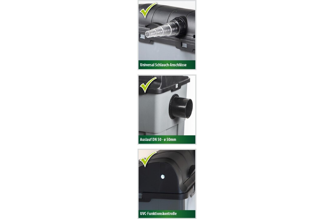 Heissner vijver doorloopfilter set 3300 ltr/u