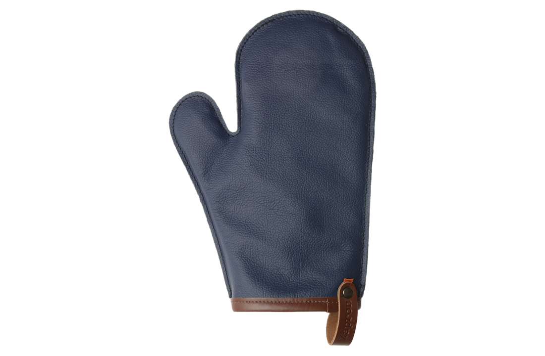 Bovine leren oven glove met duim