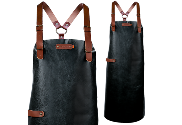 New York Leather long apron schort incl. schouderbanden 89/70