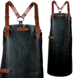 New York Leather long apron schort incl. schouderbanden 82/60