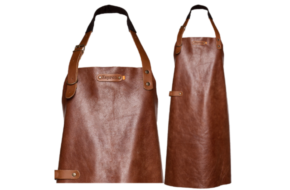 New York Leather long apron schort incl. neckstraps 82/60