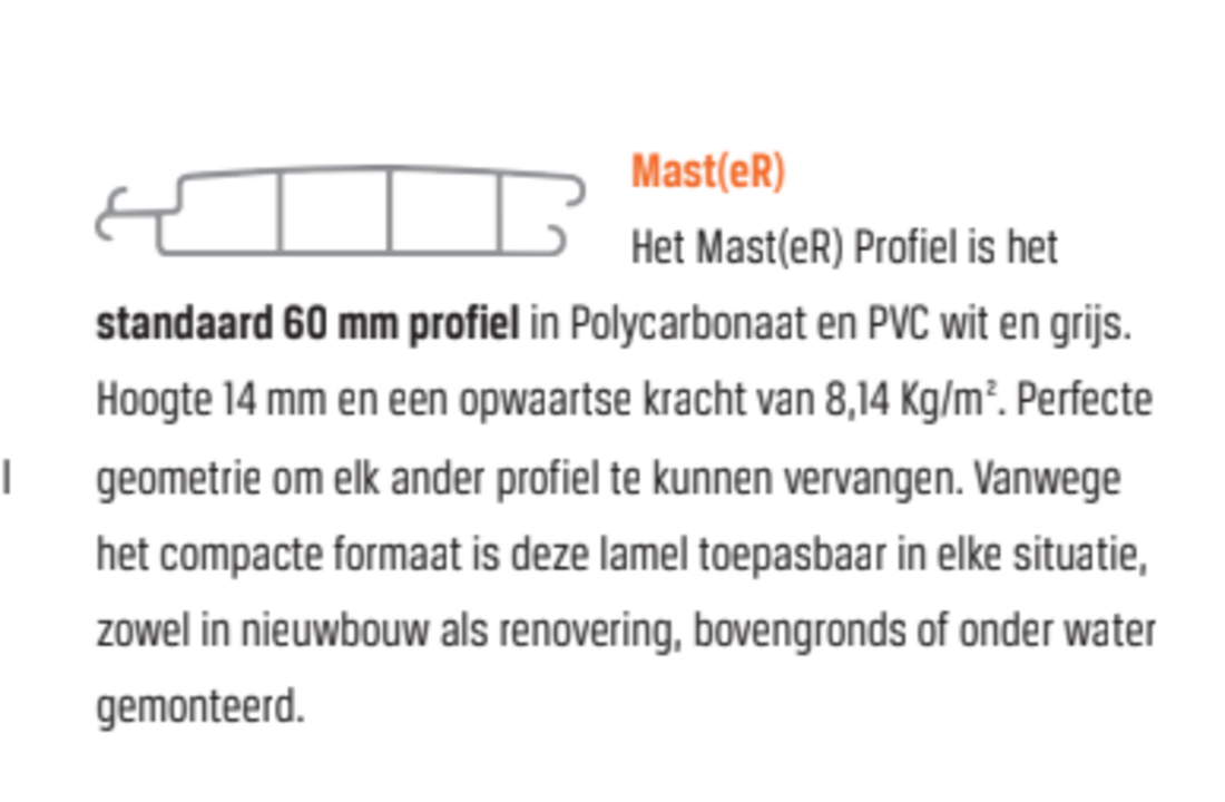 (Re)cover Mast(eR) Polycarbonaat Solar | Lamellen