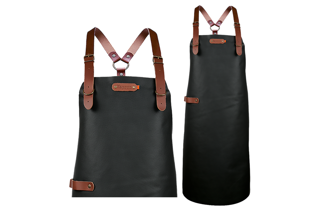 Bovine Leather long apron schort incl.  shoulderstraps- 89/70