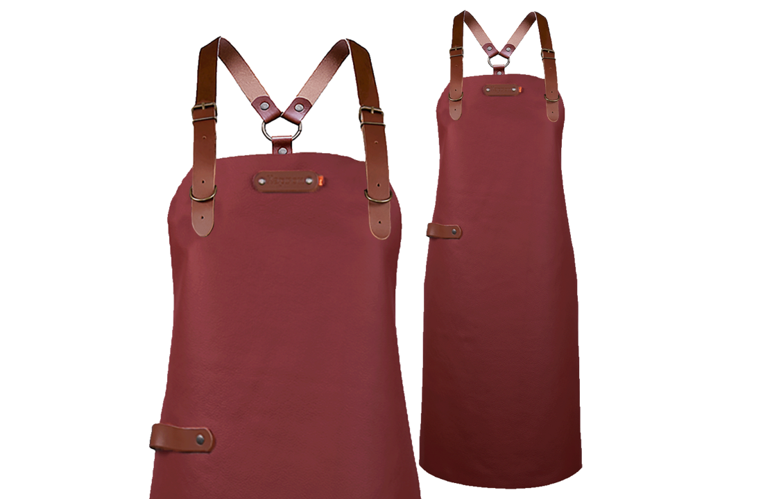Bovine Leather long apron schort incl.  shoulderstraps- 89/70
