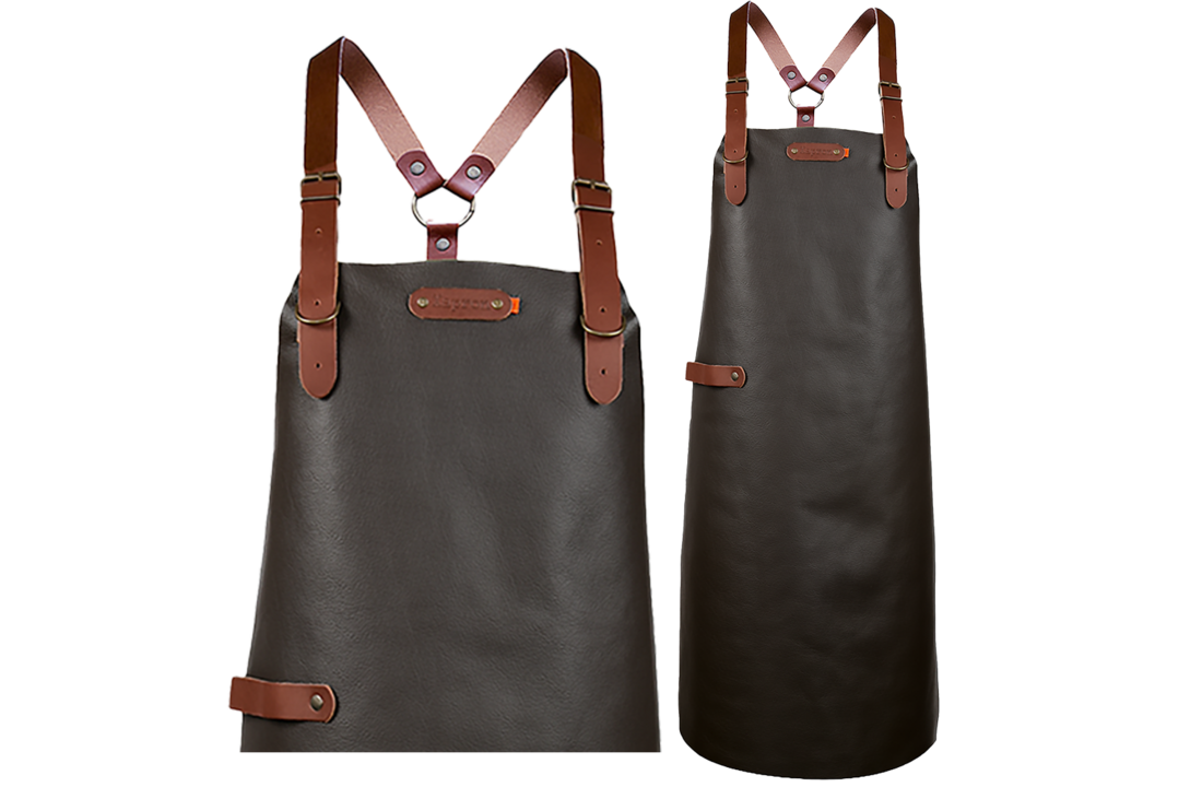 Bovine Leather long apron schort incl. shoulderstraps- 82/60