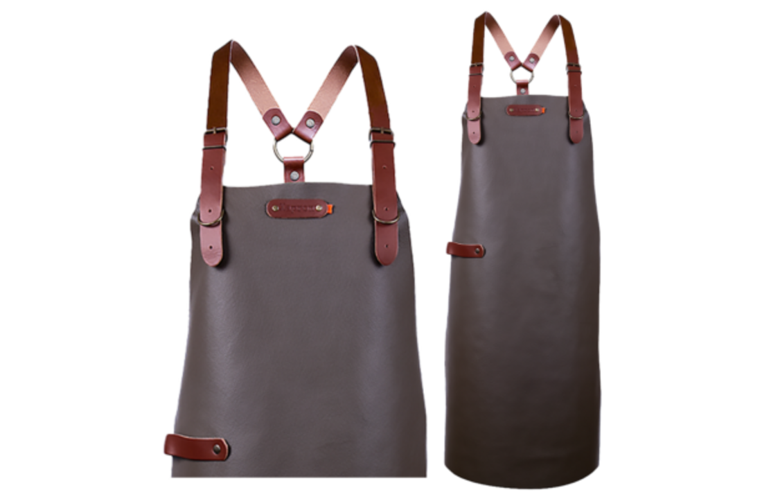Bovine Leather long apron schort incl. shoulderstraps- 82/60