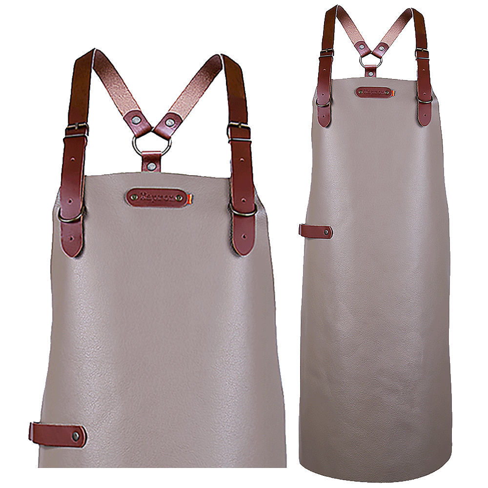 Bovine Leather long apron schort incl. shoulderstraps- 82/60