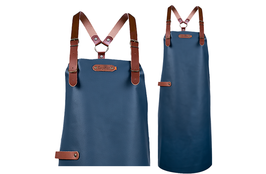 Bovine Leather long apron schort incl. shoulderstraps- 82/60