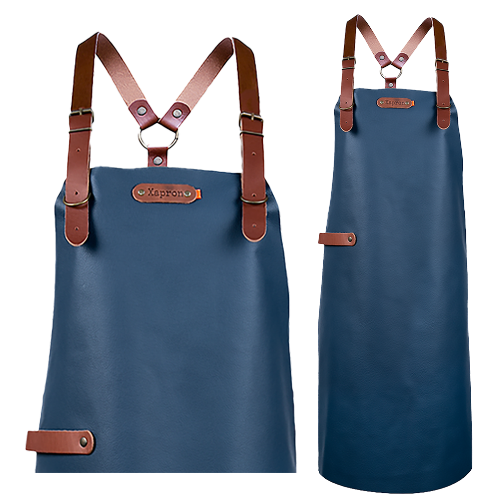 Bovine Leather long apron schort incl. shoulderstraps- 82/60