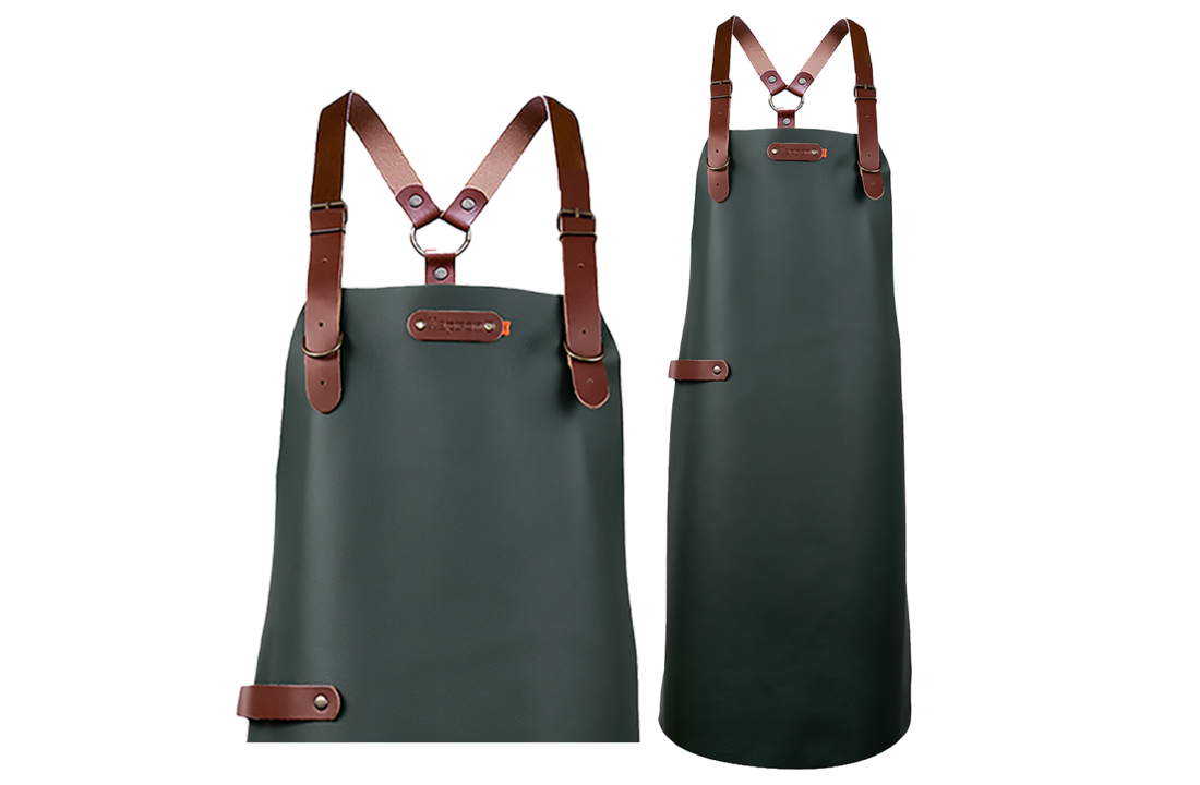 Bovine Leather long apron schort incl. shoulderstraps- 82/60