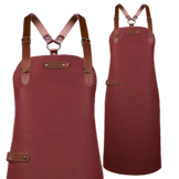 Bovine Leather long apron schort incl. shoulderstraps- 74/60