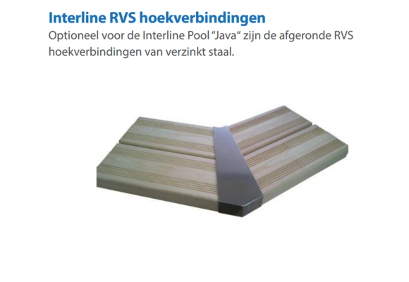 Interline RVS hoekverbindingen - Ovaal bad