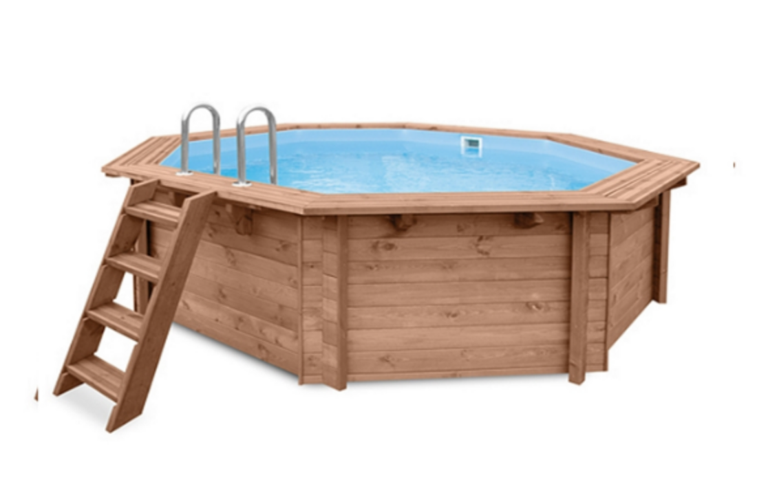 Interline Java Houten Zwembad rond 4.40 m. doorsnede