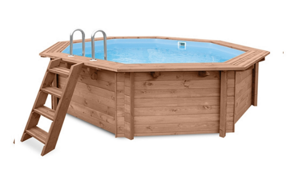 Interline Java Houten Zwembad rond 4.40 m. doorsnede