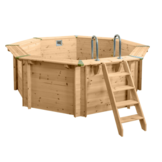 Interline Java Houten Zwembad rond 4.40 m. doorsnede