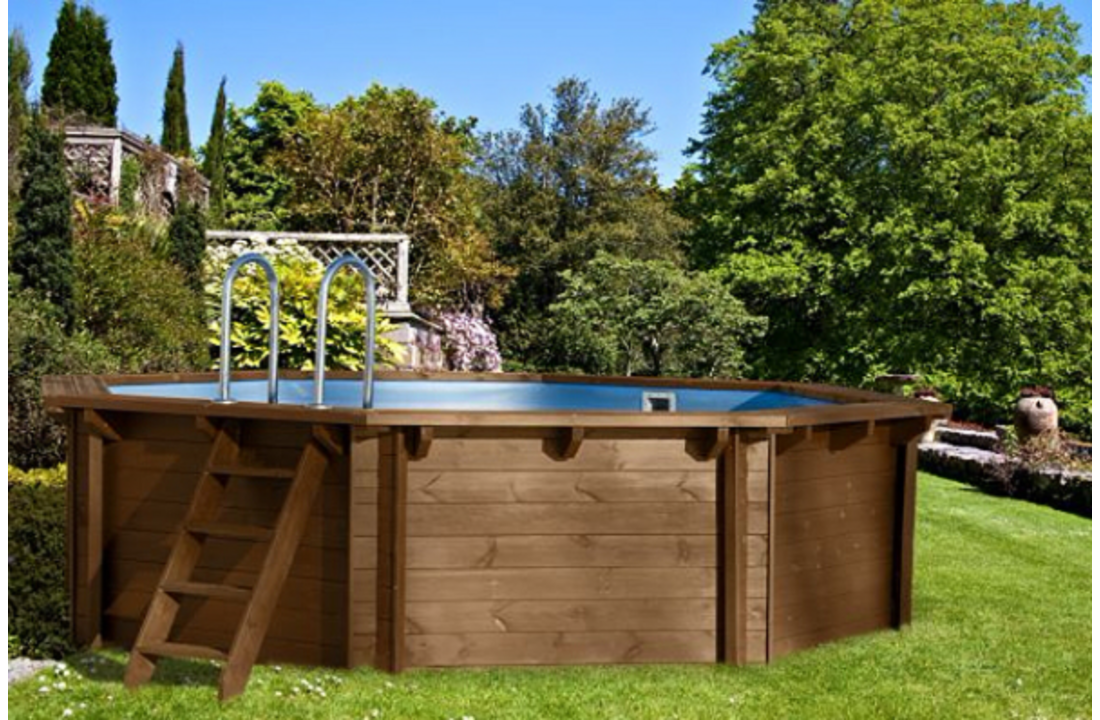 Interline Java Houten Zwembad rond 4.40 m. doorsnede