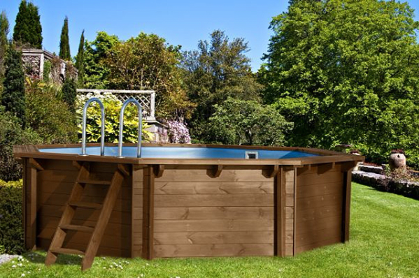 Interline Java Houten Zwembad rond 3.55 m. doorsnede