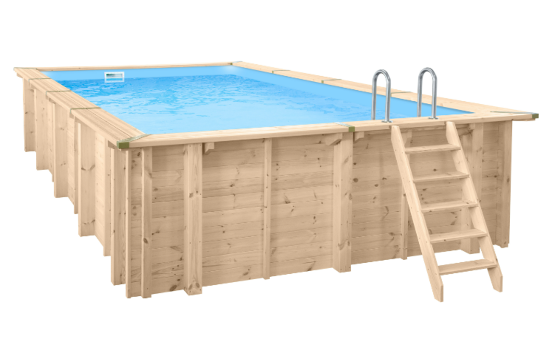 Interline Bali Houten Zwembad rechthoekig 7.90 x 4.00 meter