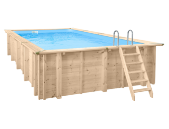 Interline Bali Houten Zwembad rechthoekig 7.90 x 4.00 meter