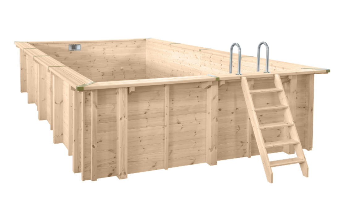 Interline Bali Houten Zwembad rechthoekig 7.90 x 4.00 meter