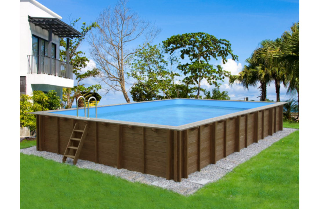 Interline Bali Houten Zwembad rechthoekig 7.90 x 4.00 meter