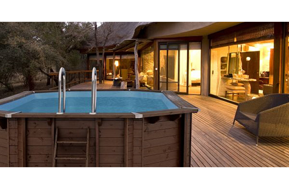 Interline Bali Houten Zwembad ovaal 8.40 x 4.90 m.