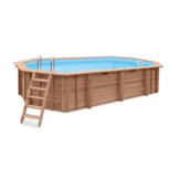Interline Bali Houten Zwembad ovaal 6.40 x 4.00 m.
