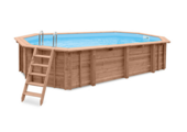 Interline Bali Houten Zwembad ovaal 6.40 x 4.00 m.