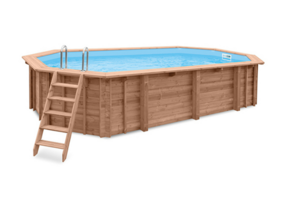Interline Bali Houten Zwembad ovaal 6.40 x 4.00 m.