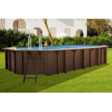 Interline Bali Houten Zwembad ovaal 6.40 x 4.00 m.