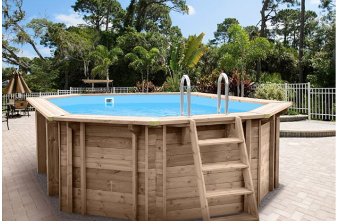 Interline Bali Houten Zwembad ovaal 6.40 x 4.00 m.