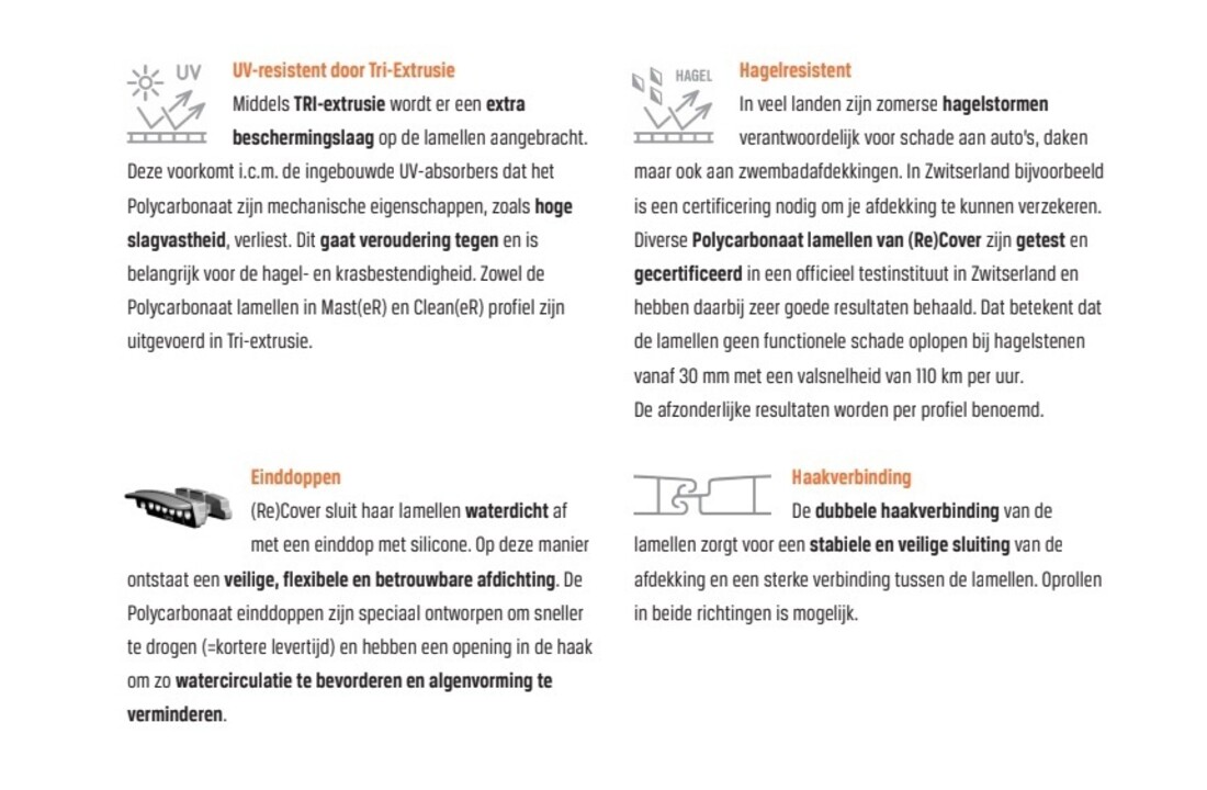 (Re)cover Mast(eR) Polycarbonaat Transparant | Lamellen