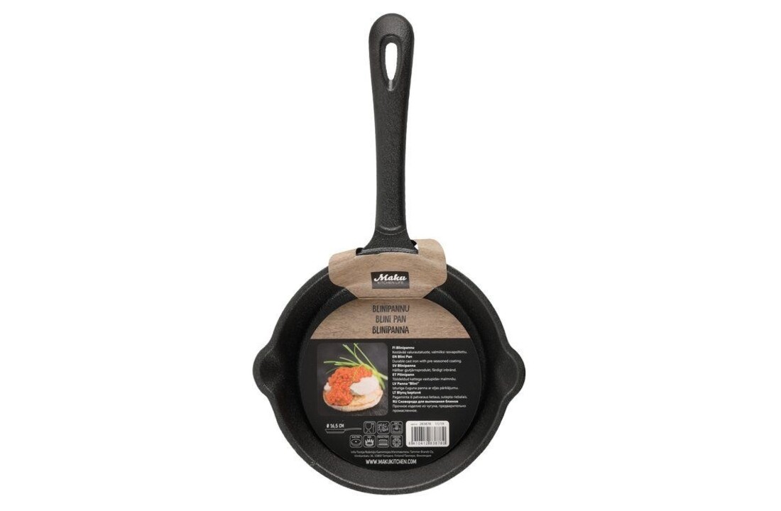 Mako Kitchen Life Mini/blinipan gietijzer 17.5 cm
