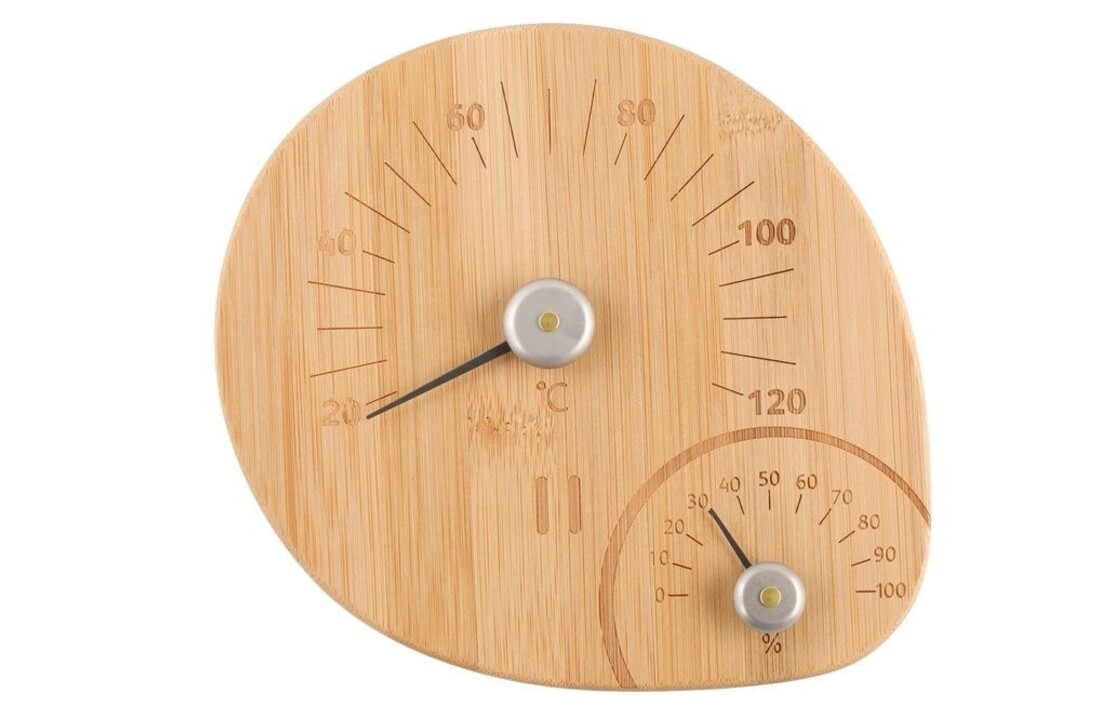 Rento Saunathermometer en hygrometer van bamboe