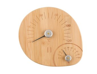 Rento Saunathermometer en hygrometer van bamboe