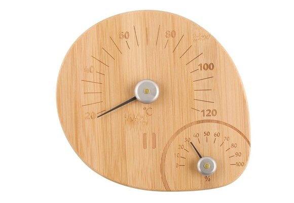 Rento Saunathermometer en hygrometer van bamboe