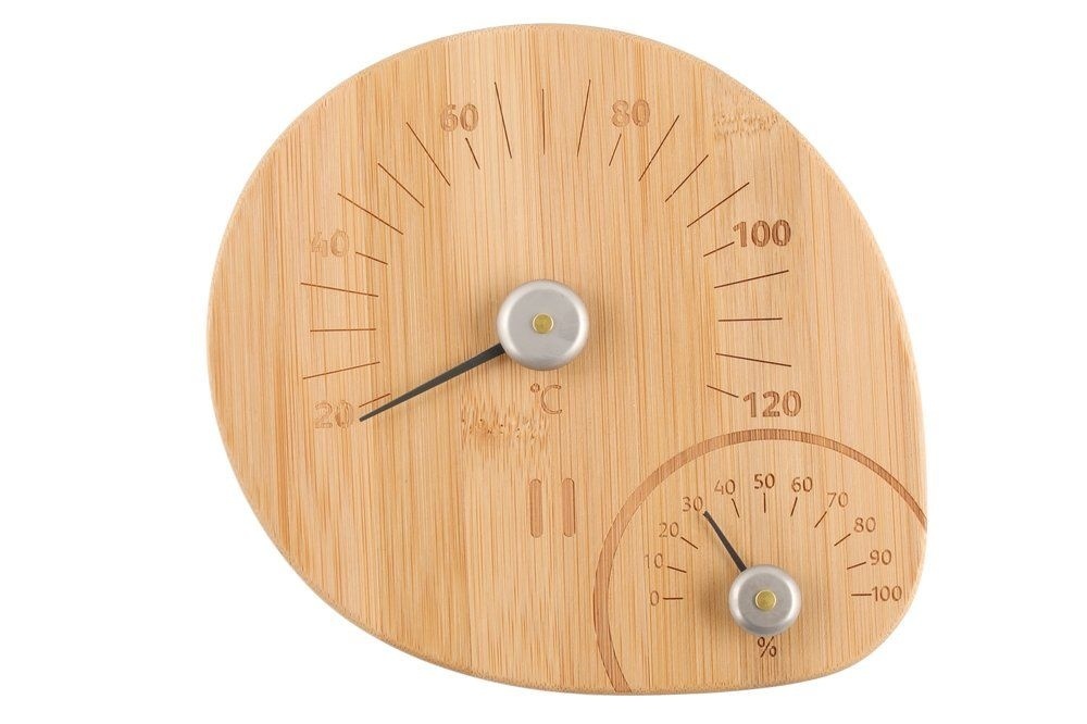 Rento Saunathermometer en hygrometer van bamboe