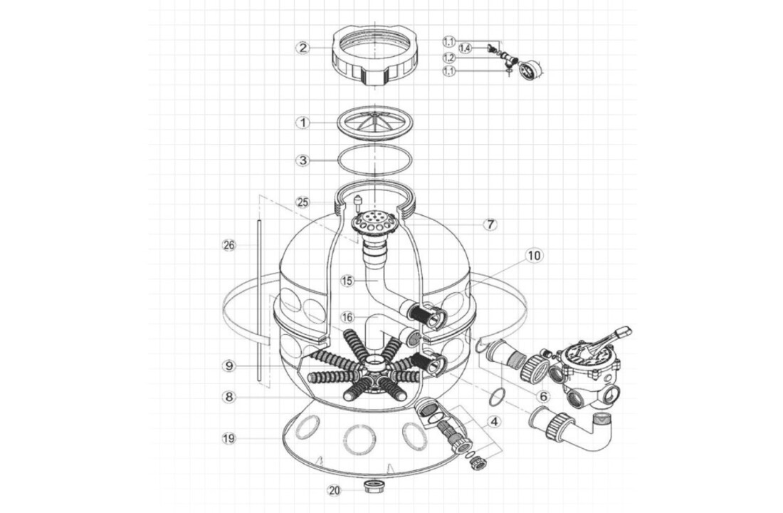 Kripsol Granada Zandfilter plug
