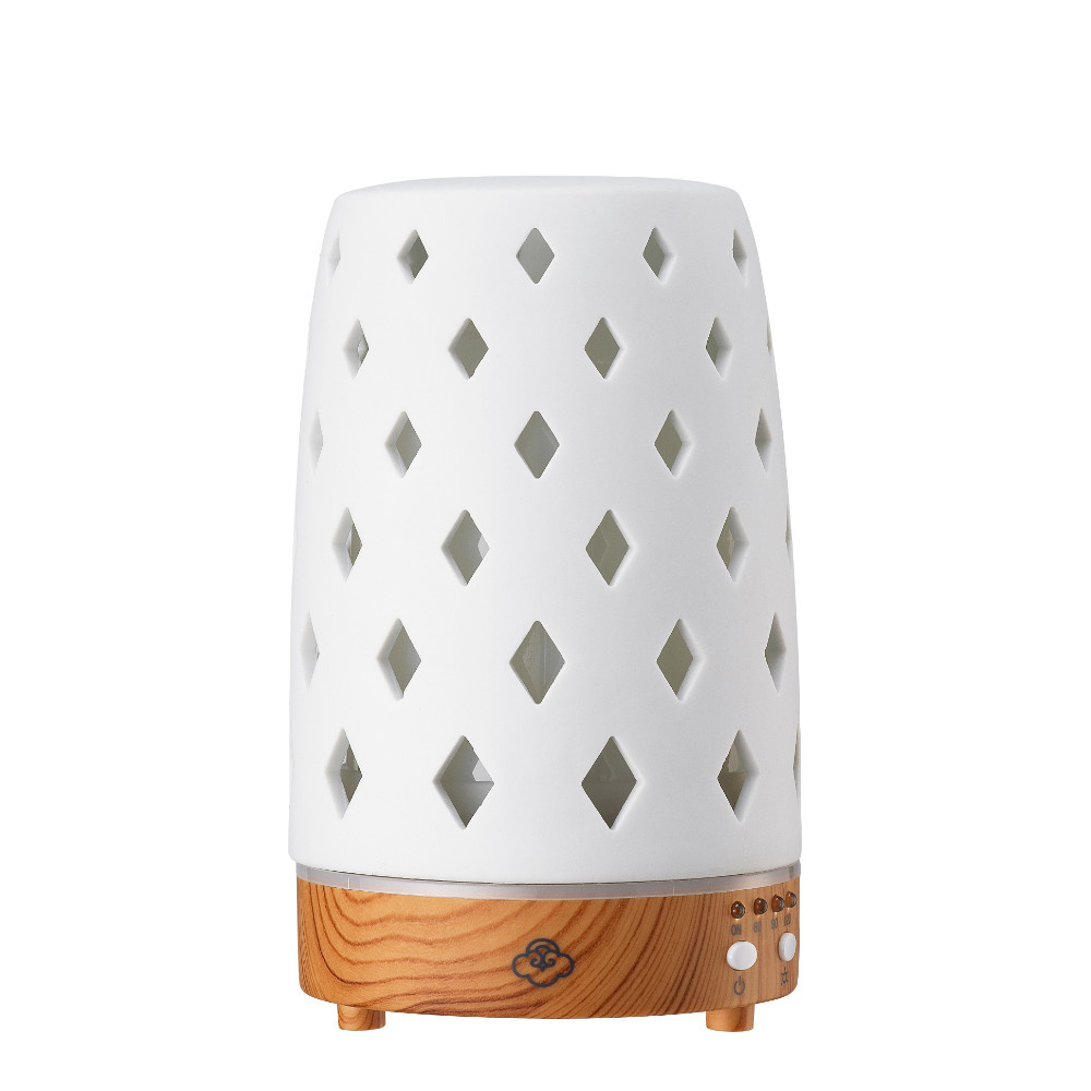 Serene House Ultrasonic Diffuser Diamond White Lightwood base 90ml