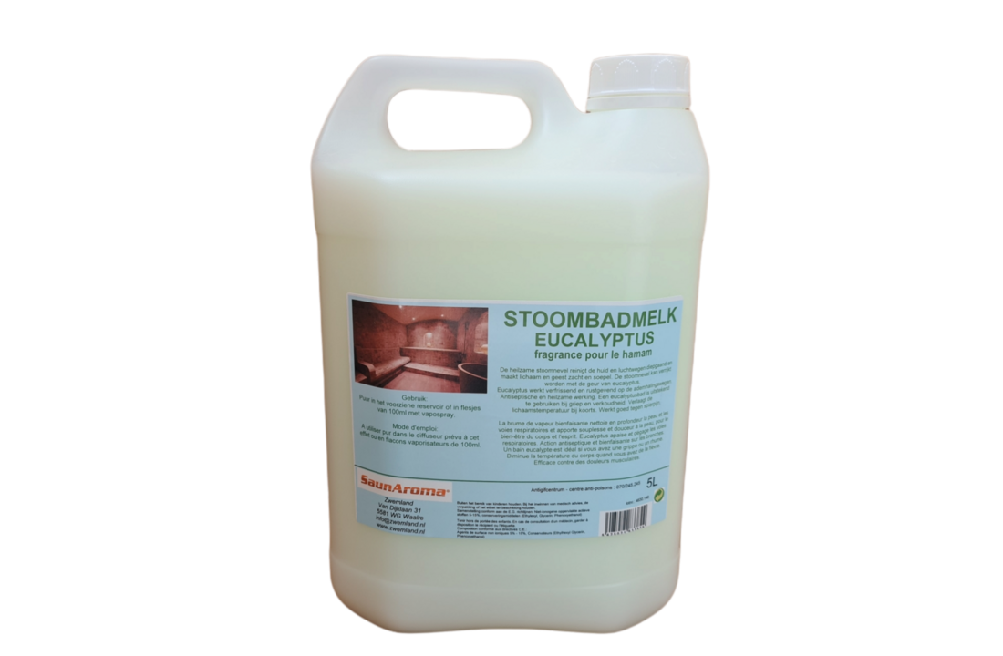 Sauna Stoombadmelk Eucalyptus 5 Liter
