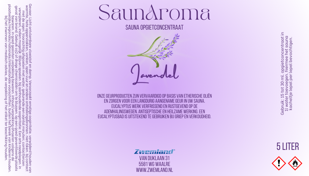Sauna opgietmiddel Lavendel 5 Liter