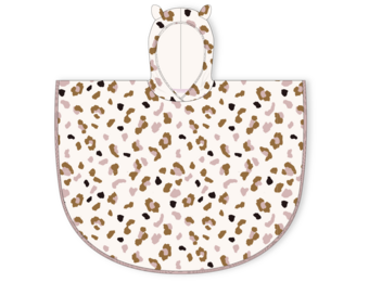 Strandponcho Offwhite Panterprint 62 x 62 cm