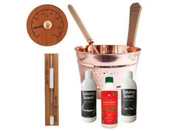 Cadeau set Sauna emmer Copper