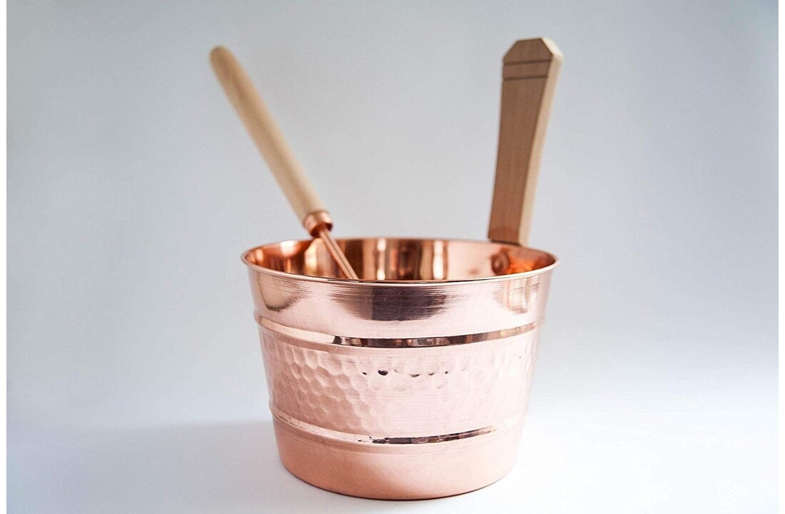 Cadeau set Sauna emmer Copper