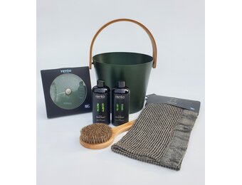 Cadeau set Sauna emmer groen