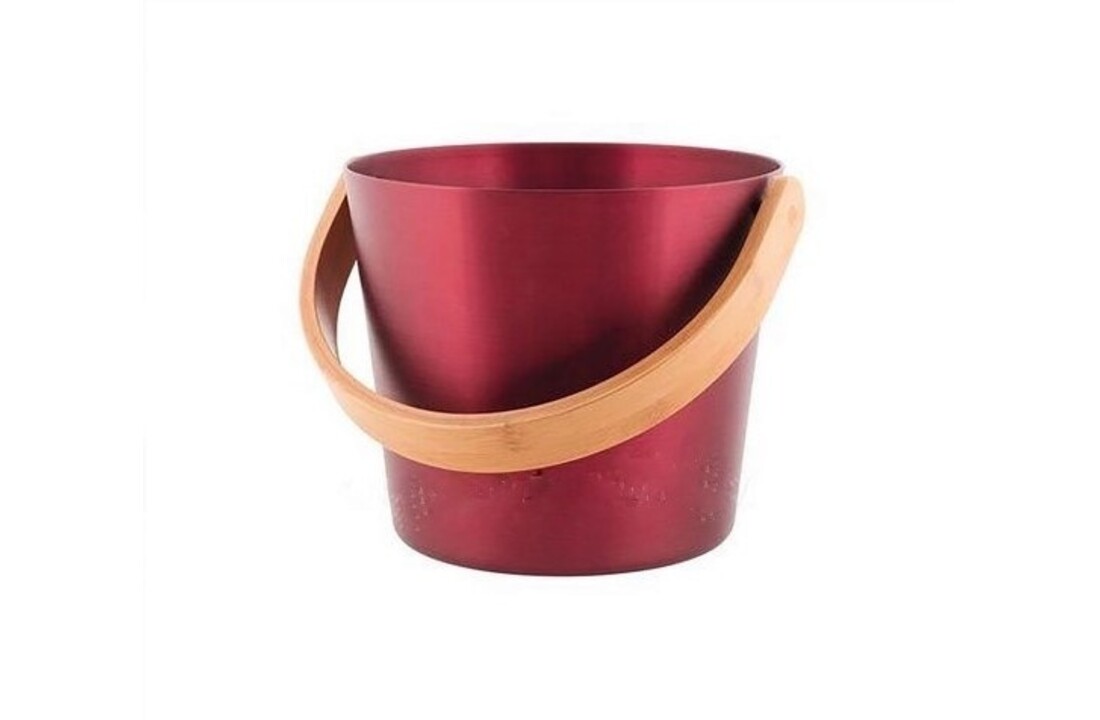 Cadeau set  Sauna emmer bordeaux rood
