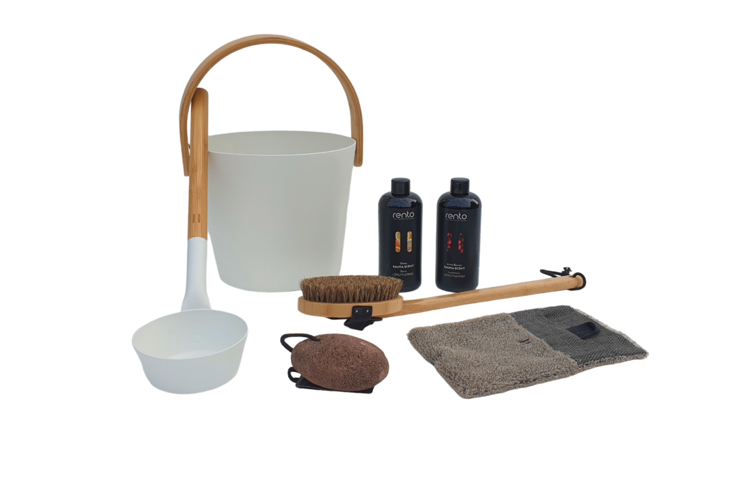 Cadeau set  Sauna emmer wit