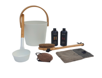 Cadeau set  Sauna emmer wit