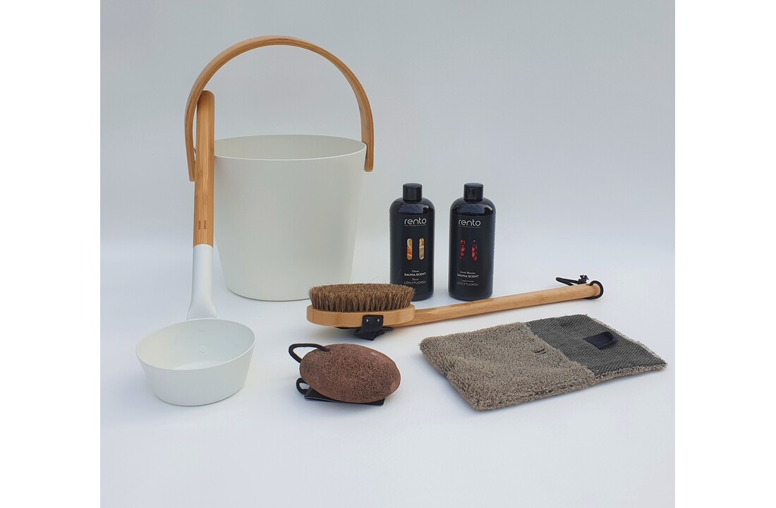 Cadeau set  Sauna emmer wit