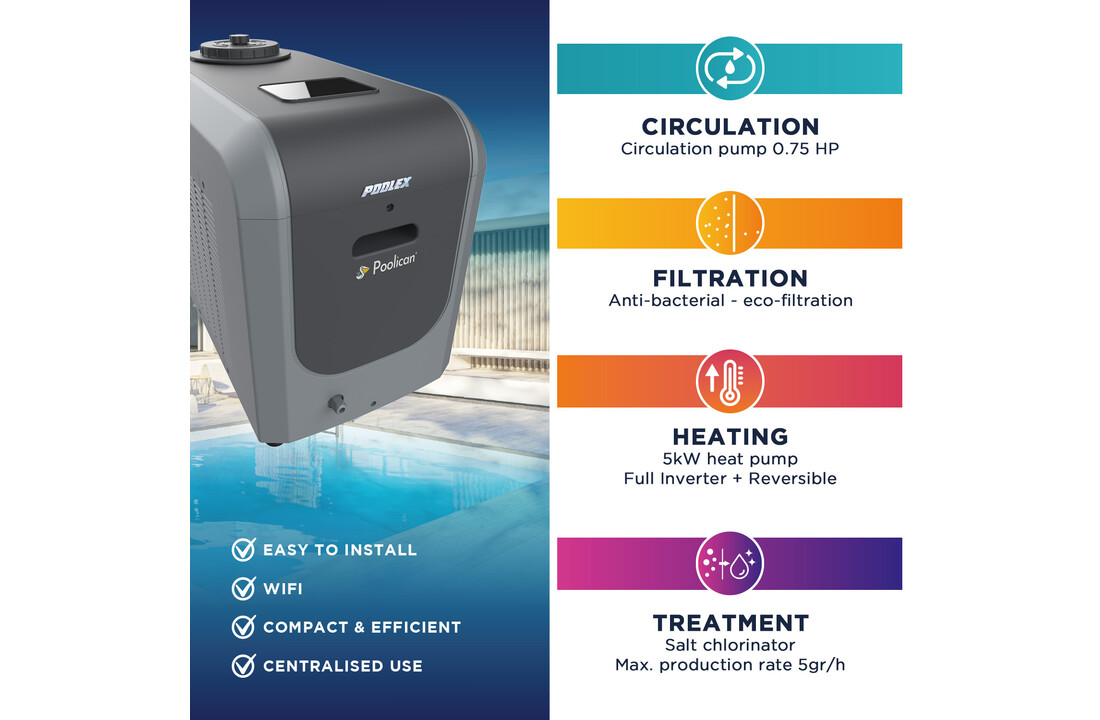 Poolex Poolican 4 in 1 compleet zwembadsysteem